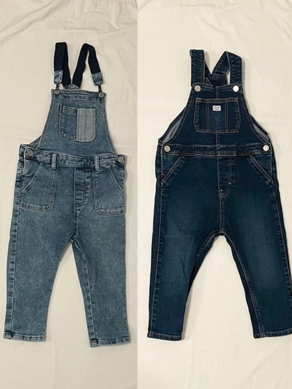 2T | Set of TWO H&M Overalls | One Patchwork Denim, One Traditional